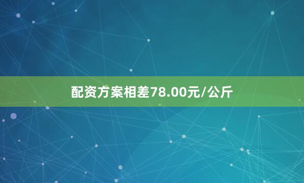 配资方案相差78.00元/公斤